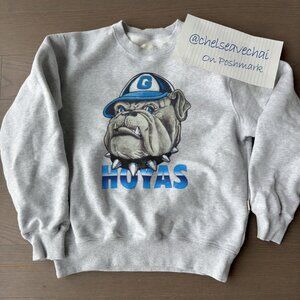 Vintage 90s Georgetown University Crewneck Sweatshirt, Georgetown Hoyas NCAA Tee